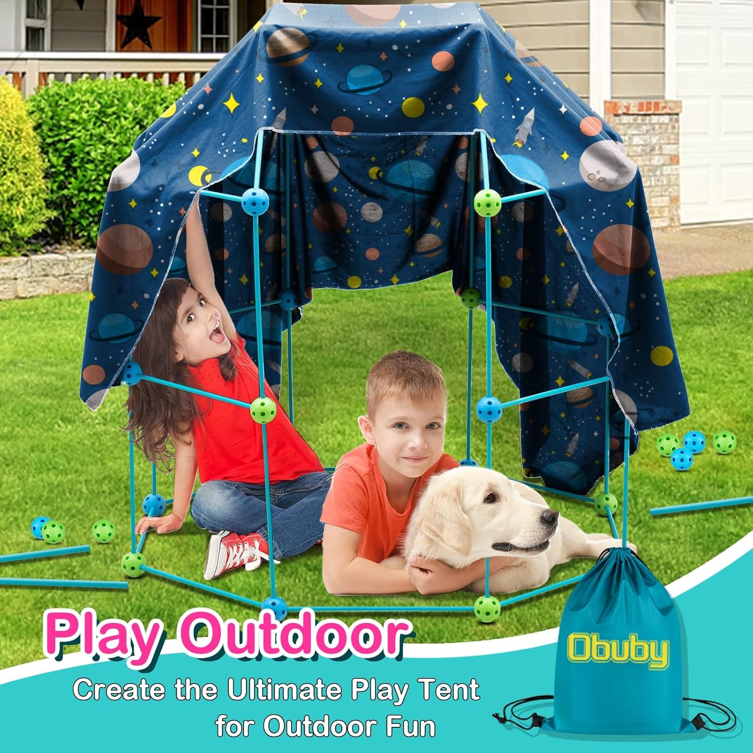 Kids Fort Building Kit Construction STEM Toys for 5 6 7 8 9 10 11 12 Years Old Boys and Girls Ultimate Forts Builder Gift Build DIY Building Educational Learning Toy for Indoor & Outdoor